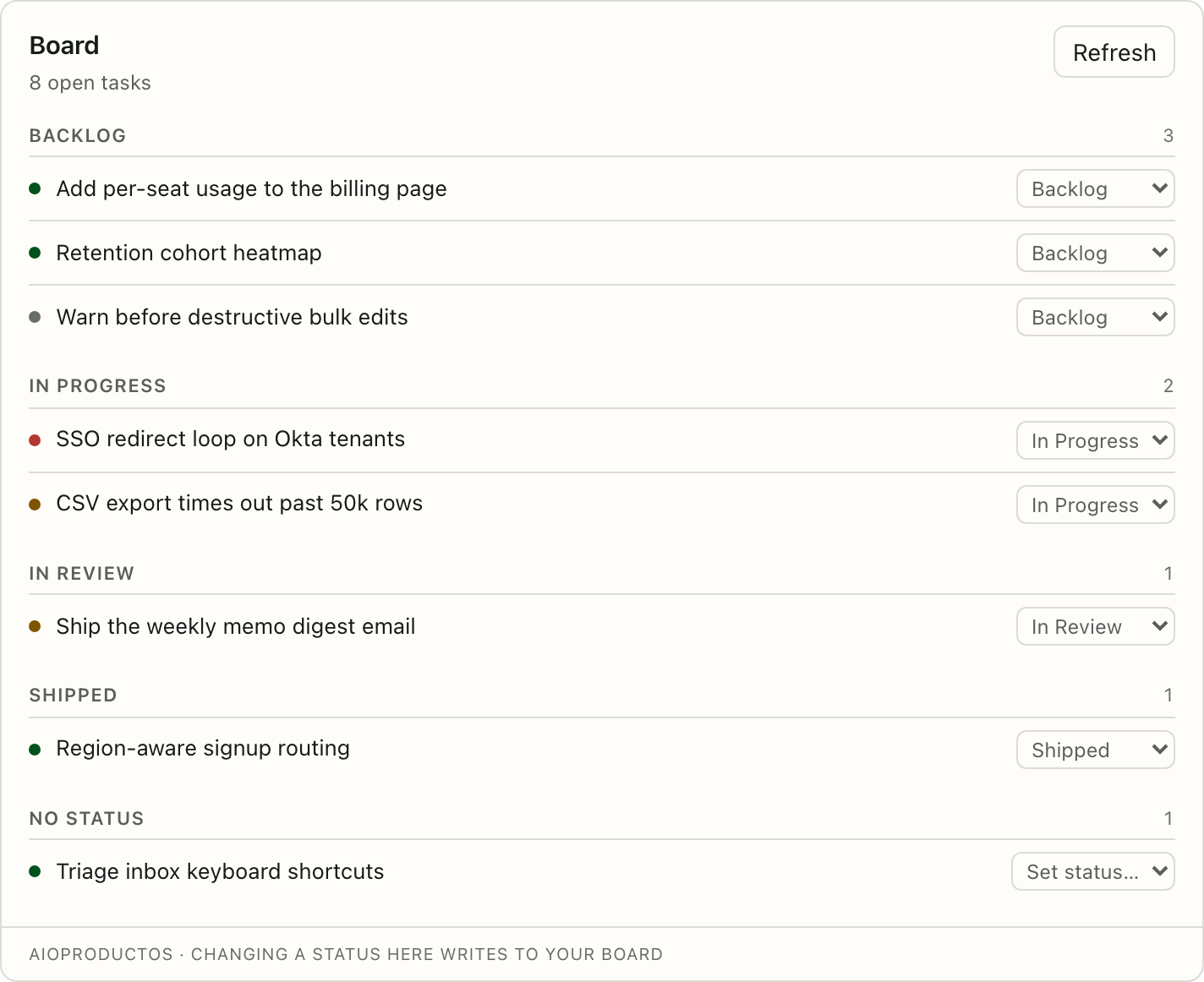 AIOProductOS screenshot